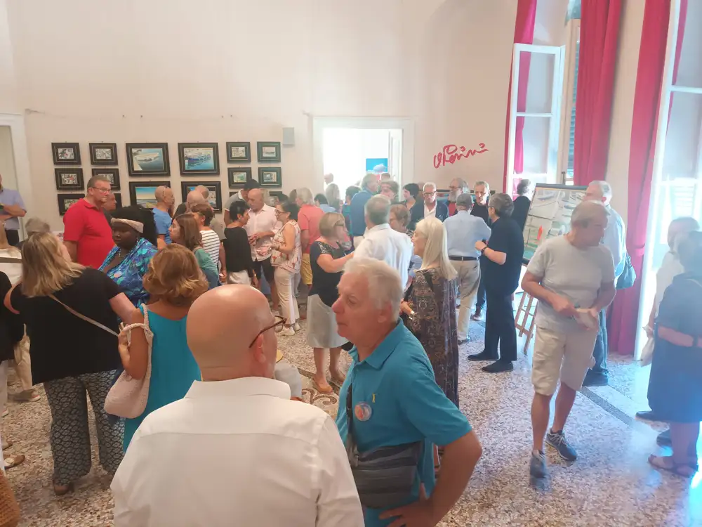 People gathering at the inauguration